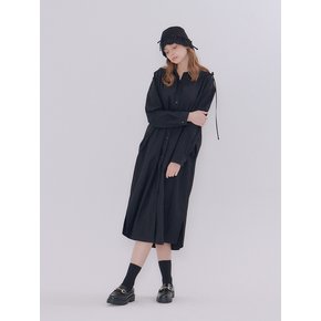 MET ribbon shirt dress black