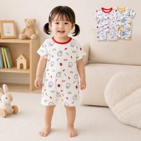 애니멀타운 남아여아 내의 반팔 자가드 우주복 206192