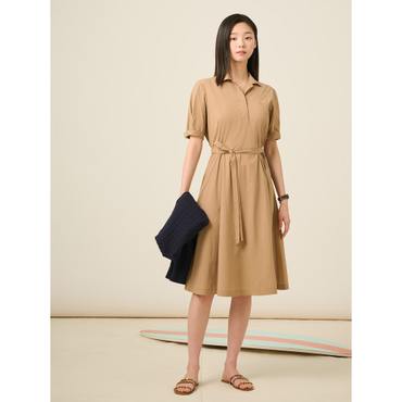 빈폴레이디스 나일론 혼방 반소매 원피스  베이지 (BF5471C05A)