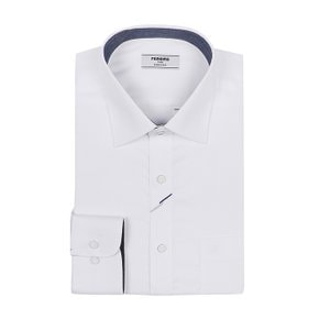 [슬림핏]구김없고 착용감이 편한   TR SPAN 트윌 솔리드 흰색  긴팔셔츠(RMFSG00003-WH)