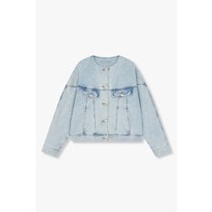 GCUT 노카라 크롭 브러시 데님 자켓 7225155001141