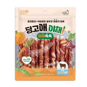 쫄깃쫄깃 애견 딩고애 야채 마블링 소고기 스틱 24p (WE38204)