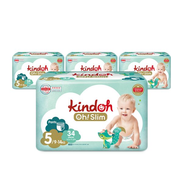 오슬림 팬티형 기저귀 5단계 특대형 34매x4팩