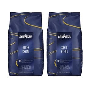 라바짜 슈퍼 크레마 홀빈 원두 커피 Lavazza Super Crema Whole Bean Coffee Blend 1kg 2개