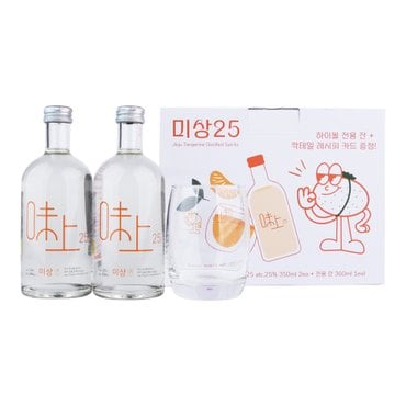  미상25도 350ml*2병 + 잔 세트