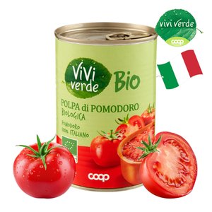  COOP 비비베르데 이탈리아 유기농 폴파 디 포모도로 토마토 퓨레 400g 무첨가물 Non GMO