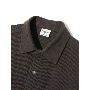 Waffle Cotton Shirt S103 Matte Brown