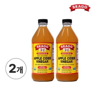 텐바이텐 브래그 유기농 사과 식초 BRAGG 473ml 2개입