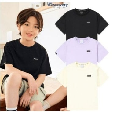 디스커버리키즈 [정상가39,000원] 24SS  키즈 에센셜 스몰로고 냉감 반팔티셔츠 DKRS73043