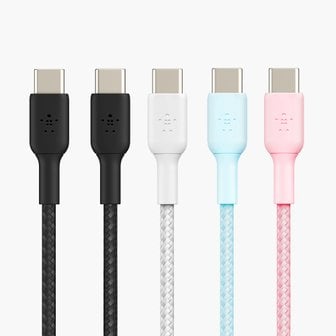 벨킨 부스트업 패브릭 USB-C to C타입 고속 충전 케이블 2M CAB004bt2M 아이폰15 갤럭시S24 호환