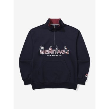 휠라 [FILA 휠라] 휠라X푸빌라 콜라보 신세계 단독상품 유니 컴포트핏 반집업 ( FS2POF4P01X_INA) S3