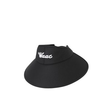 왁 Women Ribbon Wide Visor_WGRCX24203BKX