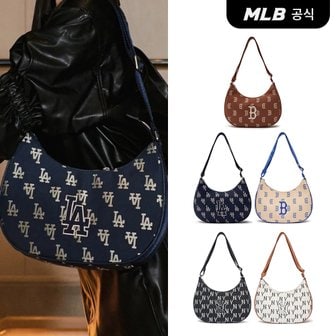 MLB [코리아공식]빅 클래식 모노그램 자카드 라지 호보백 (3COLOR)