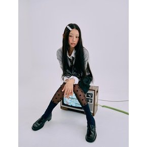 4711-BLACK 여성 링스트랩 힐업 로퍼