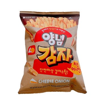  롯데리아 양념감자 치즈어니언맛 봉지스낵 50g x 6개