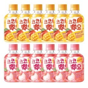 코코뿌요 복숭아 280ml x 6개 + 애플망고 280ml x 6개