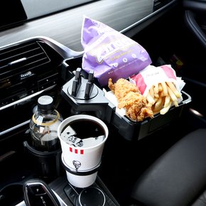 차량용 포맥스 멀티 컵홀더 자동차컵홀더 조절형 트레이