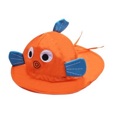 키즈스퀘어 키즈 모자 플랩캡 Orange fish hat - 오렌지