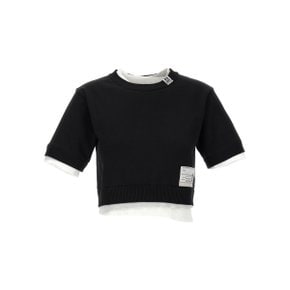 [메종 미하라 야스히로] Knitwear B12SW581BLACK White/Black