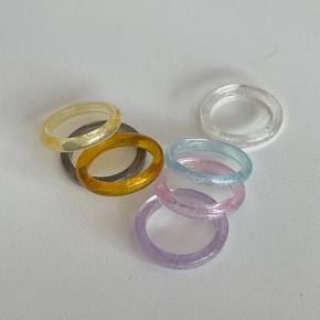 호마이카 미니 고급 펄 국내제작 여름 청량 컬러 물결 소품샵 반지 링 데일리 우 (S35130774)