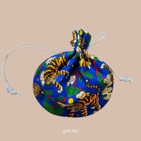 한복 소품 호작도 복주머니
