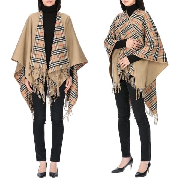 [부산점] [스크래치 상품] h_8071673 ST SLD TO VTG CHK CP 버버리 체크 울 케이프 숄