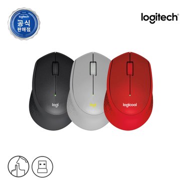 Logitech [로지텍코리아] M331 무소음 무선 마우스(블랙/그레이/레드)