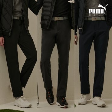 푸마골프 [PUMAGOLF] 22FW 푸마골프 남성 슬림핏 기모 본딩 팬츠 3컬러 택1