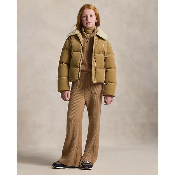 폴로 키즈 여아 7-16세 코튼 와이드 레그 스웨터 팬츠(CWPOPNTGBQ20124260)