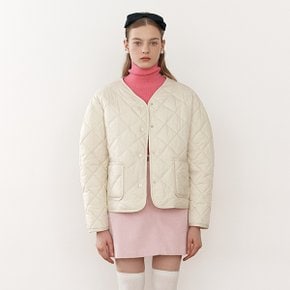 QUILTING SHORT JACKET IVORY