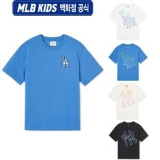 MLB키즈 24SS 클래식 모노그램 그라데이션 빅럭스 티셔츠 7ATSM0243 (4color)