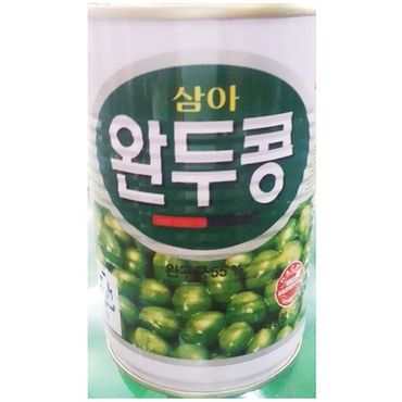 제이큐 식자재 기타농산물통조림 삼아씨에프 완두콩캔 통조림 업소용 400g X4