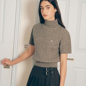 BUCKLE POINTED SKIRT CHARCOAL