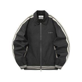 SP LINE COTTON VARSITY JACKET-CHARCOAL