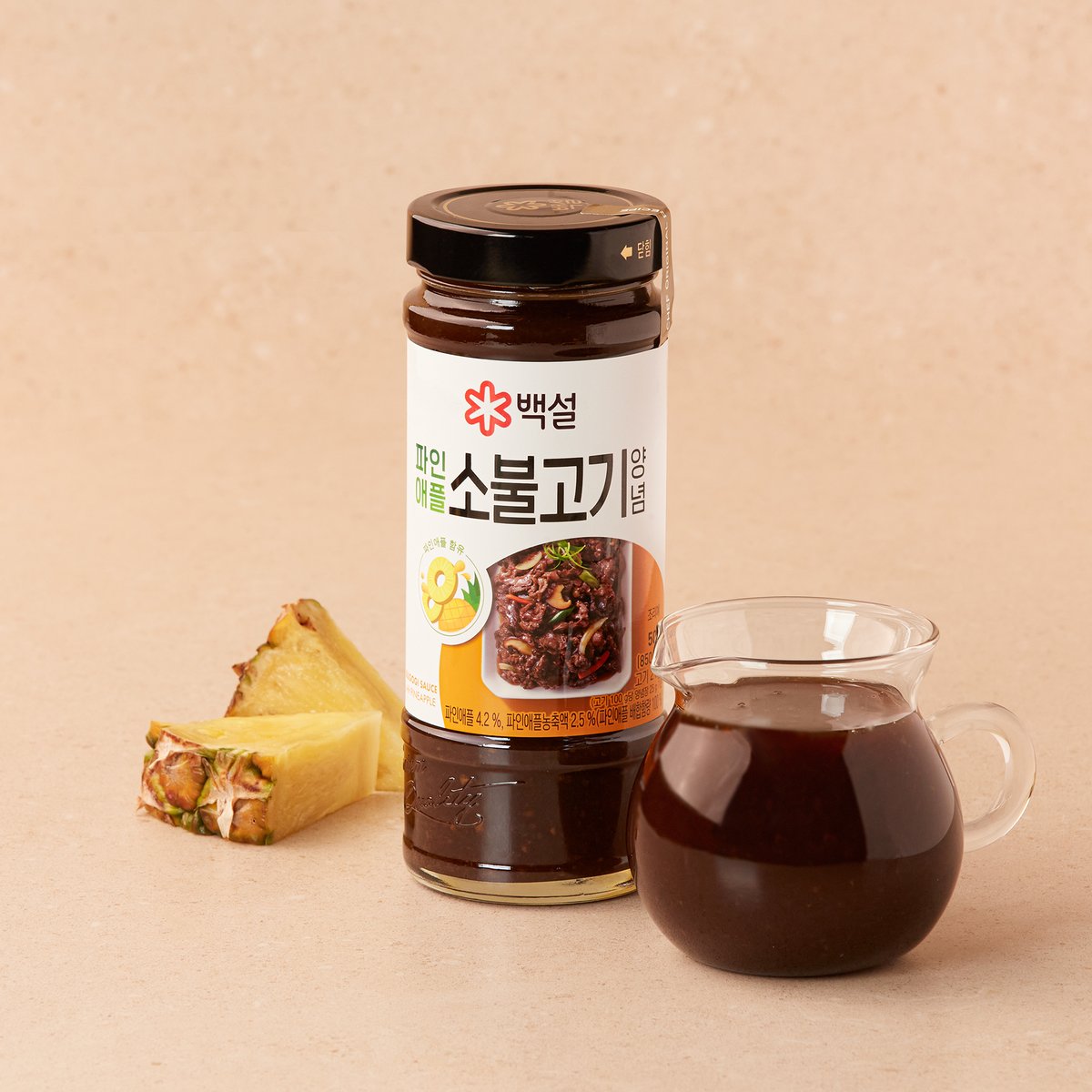 백설] 파인애플 소불고기 양념 500G, 새벽배송