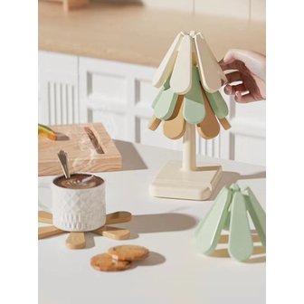 부카즈 실리콘 트리나무 냄비받침