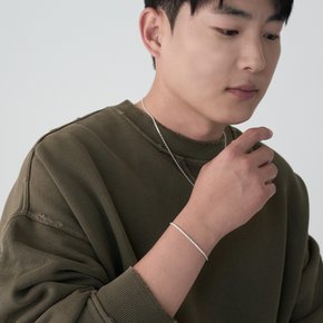 Silver925 위브 체인 남자 팔찌_소타입