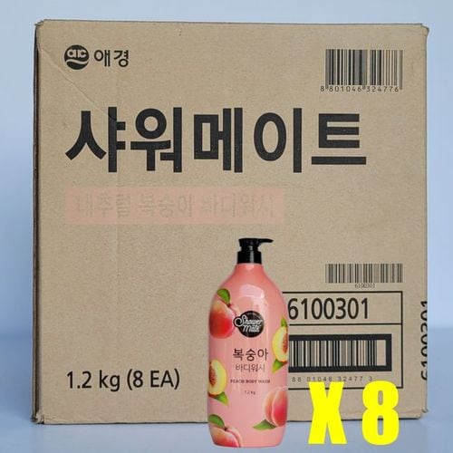 애경 샤워메이트 바디워시 용기형 1.2kg 8개1box