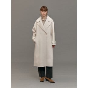 WOOL HANDMADE LONG COAT (CREAM)