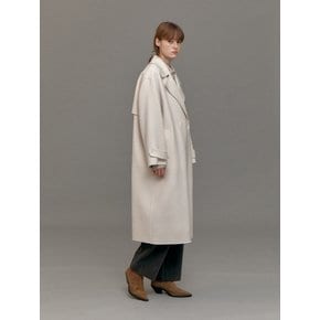 WOOL HANDMADE LONG COAT (CREAM)