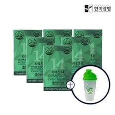 카테킨14 녹차추출물 체지방감소  다이어트보조제 700mg 6박스+쉐이크통 증정