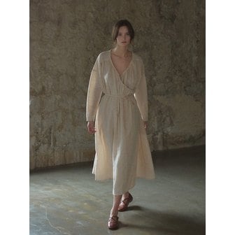 호메로페로 draped linen dress