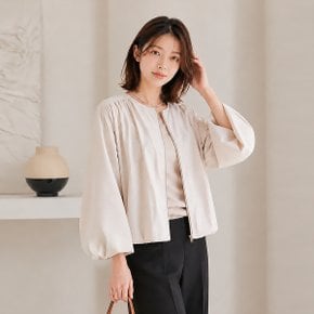 셔링 벌룬소매 집업 점퍼_T2608JP023C