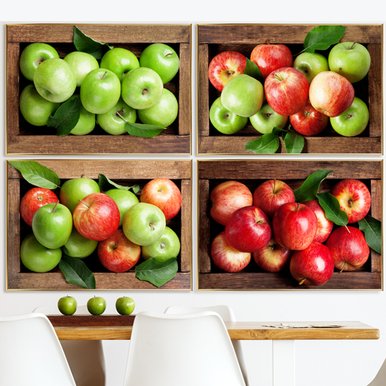 사과그림 8종 돈들어오는 그림 풋 사과액자 대형 캔버스 거실 주방 풍수 인테리어