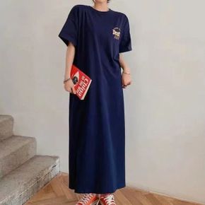 2color 라운드 롱 프린트 원피스_P400529534