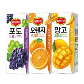 델몬트드링크(포도+망고+오렌지)190mlx24팩x3박스 과즙쥬스 과즙음료