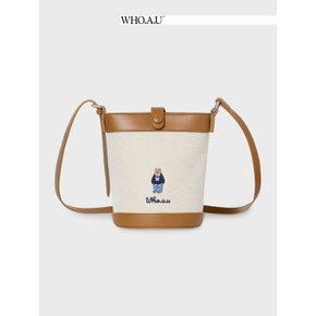 W.A.U Steve Canvas Cross Bag(BROWN)-WHBGG2222A