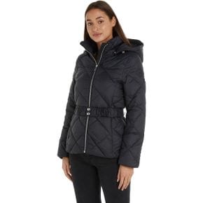 영국 타미힐피거 패딩 Tommy Hilfiger Women`s Elevated Belted Quilted Jacket Padded 1594090