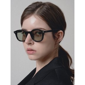 YLeen BLACK SUNGLASS GREEN