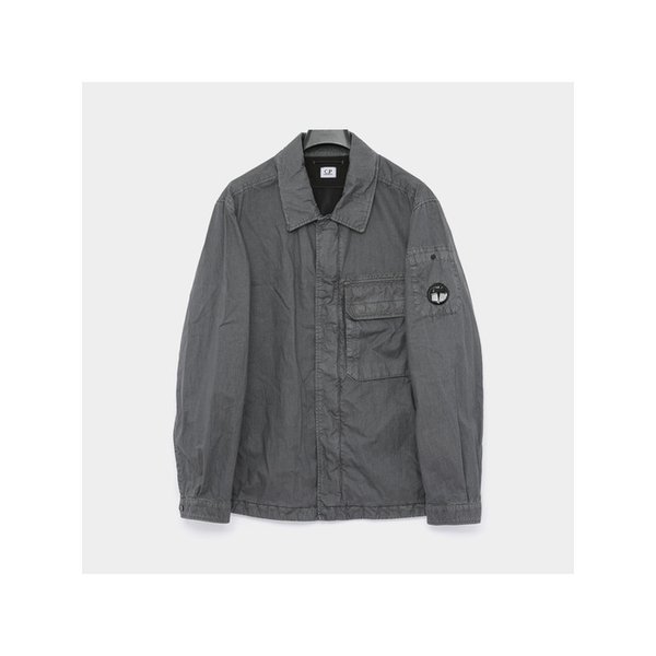 26SS 렌즈와펜 50 필리 왁스드 집업 오버셔츠 남성 자켓 20CMOS160A 110543D 921